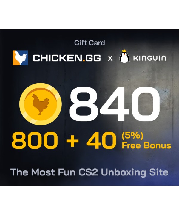 Chicken.GG 800 + 40 FREE Tokens Key GLOBAL